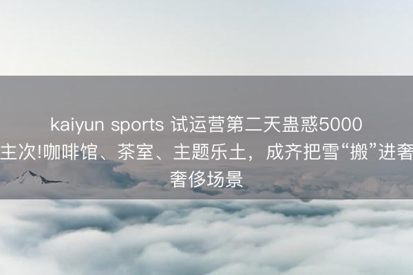 kaiyun sports 試運營第二天蠱惑5000東說念主次!咖啡館、茶室、主題樂土,成齊把雪“搬”進奢侈場景